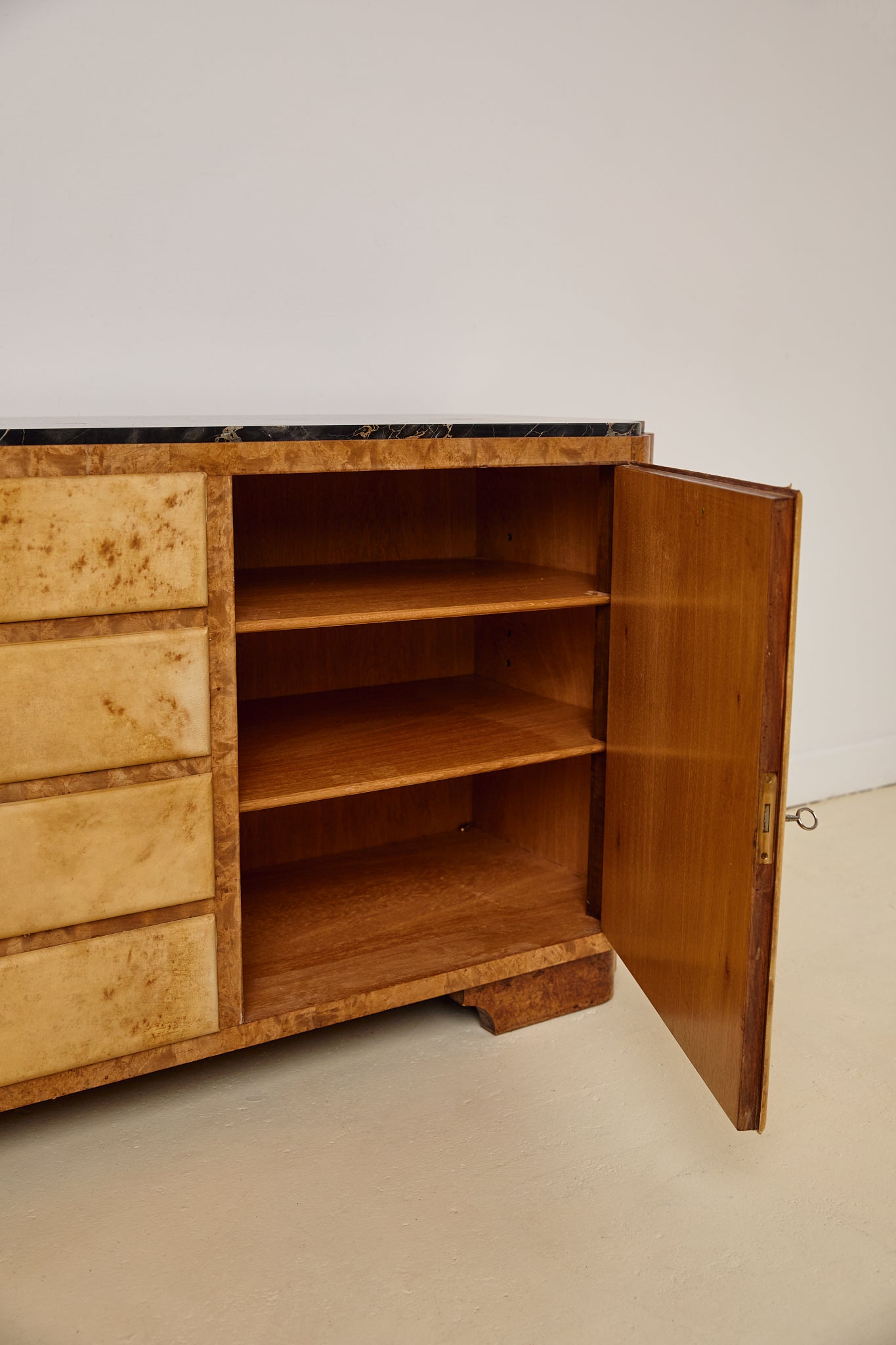 Art Deco Marble Top Sideboard