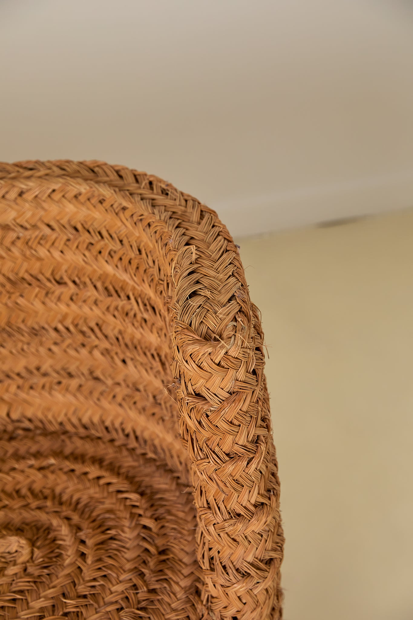 Raffia Woven Tub Sofa