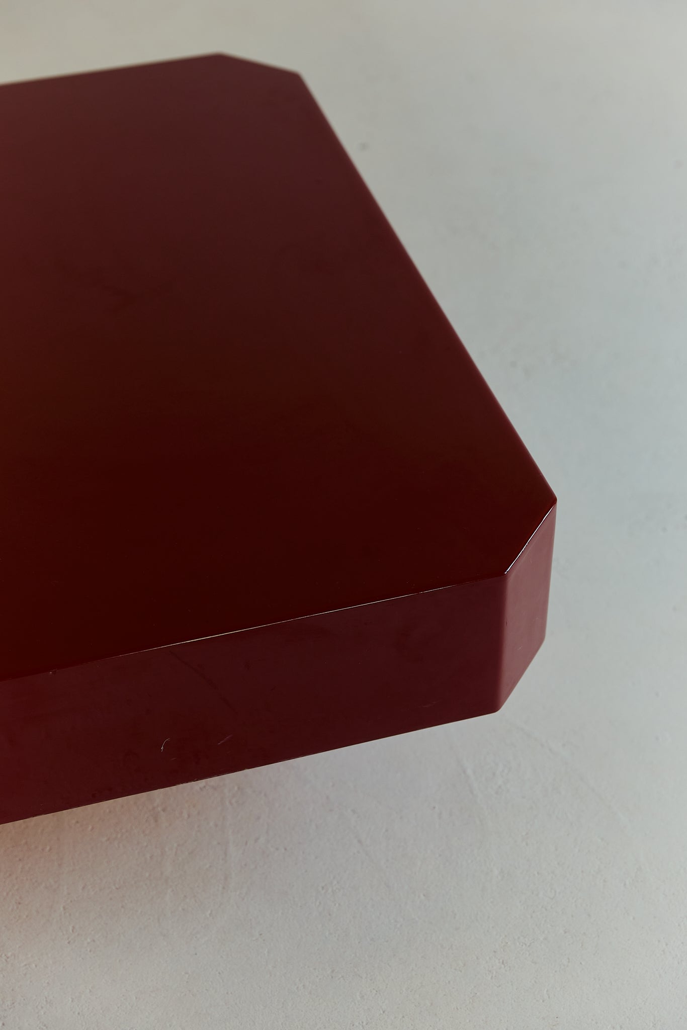 Red Lacquered Coffee Table