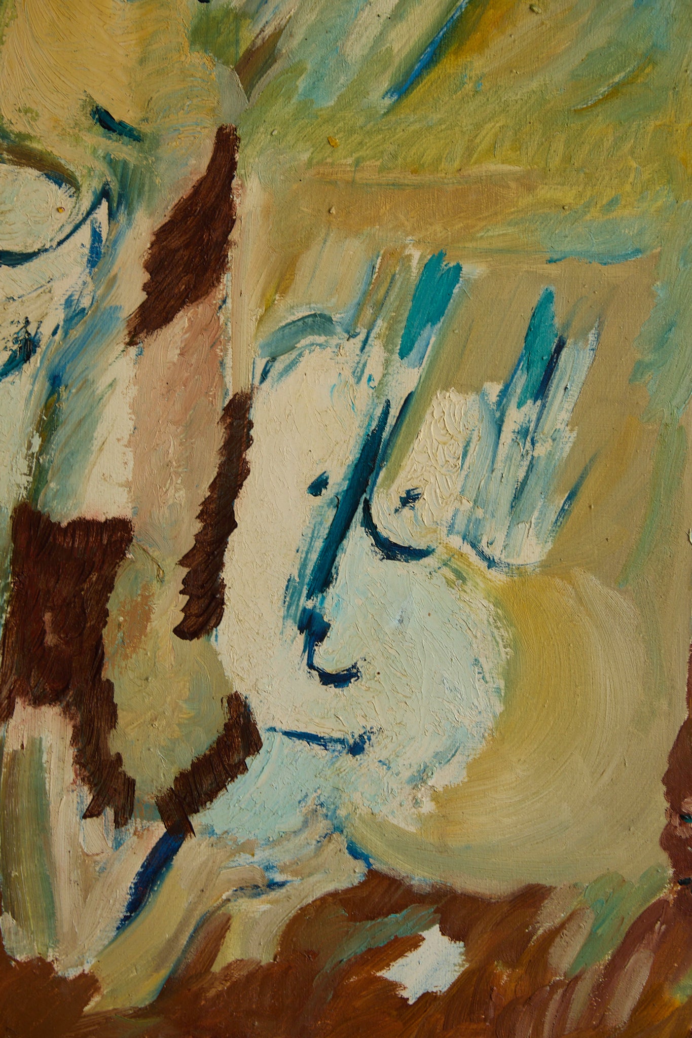 Mid-Century Expressionist Oil Painting
