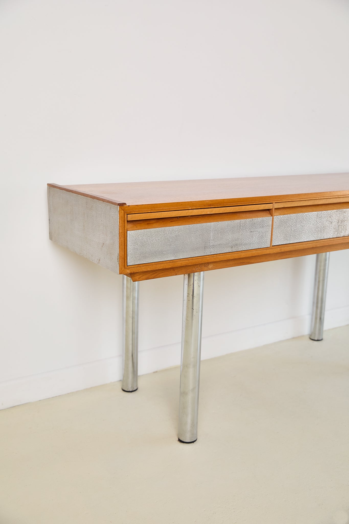 Chrome Leg Console Table