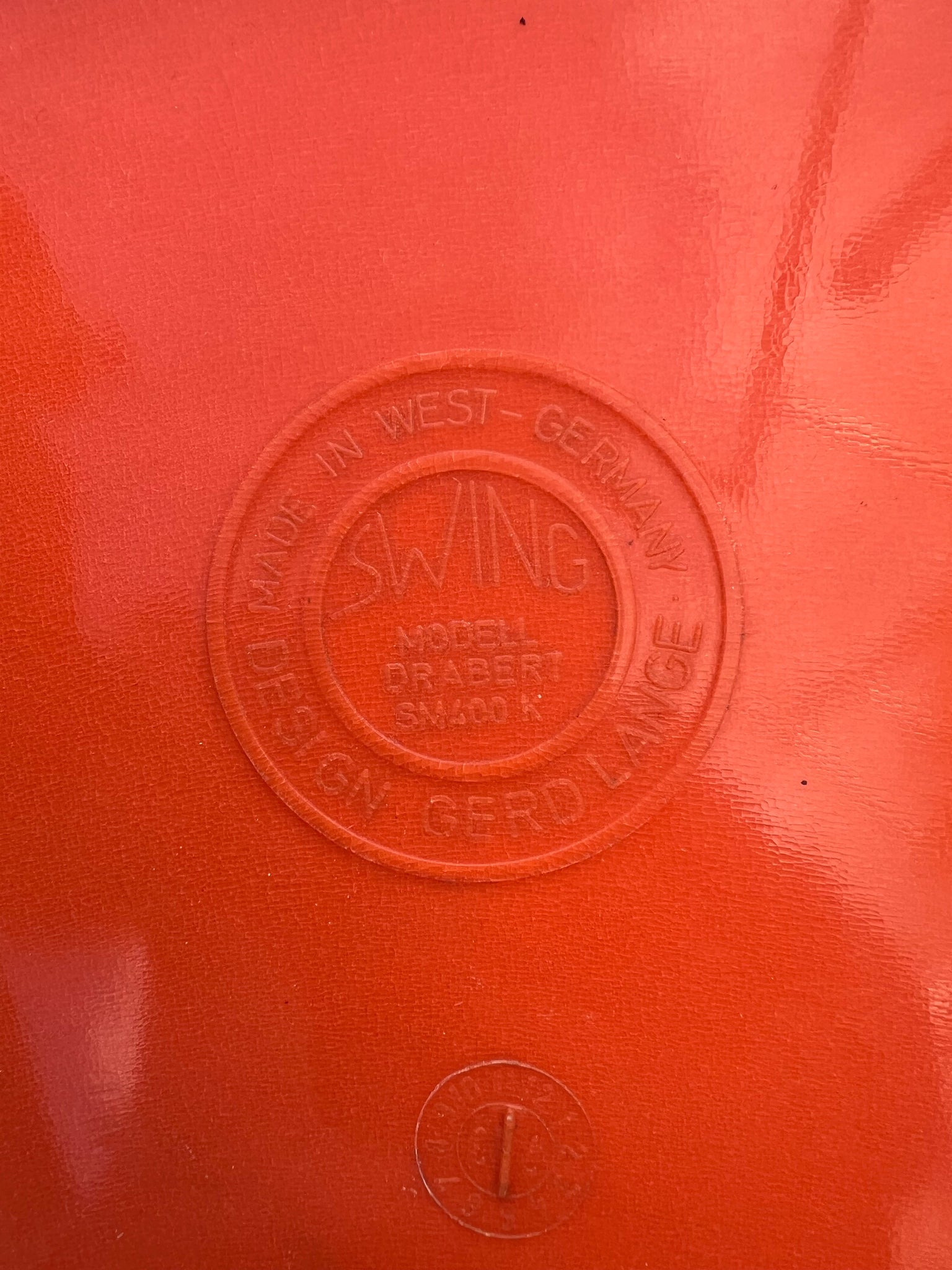 Set of x4 Orange Plastic Chairs