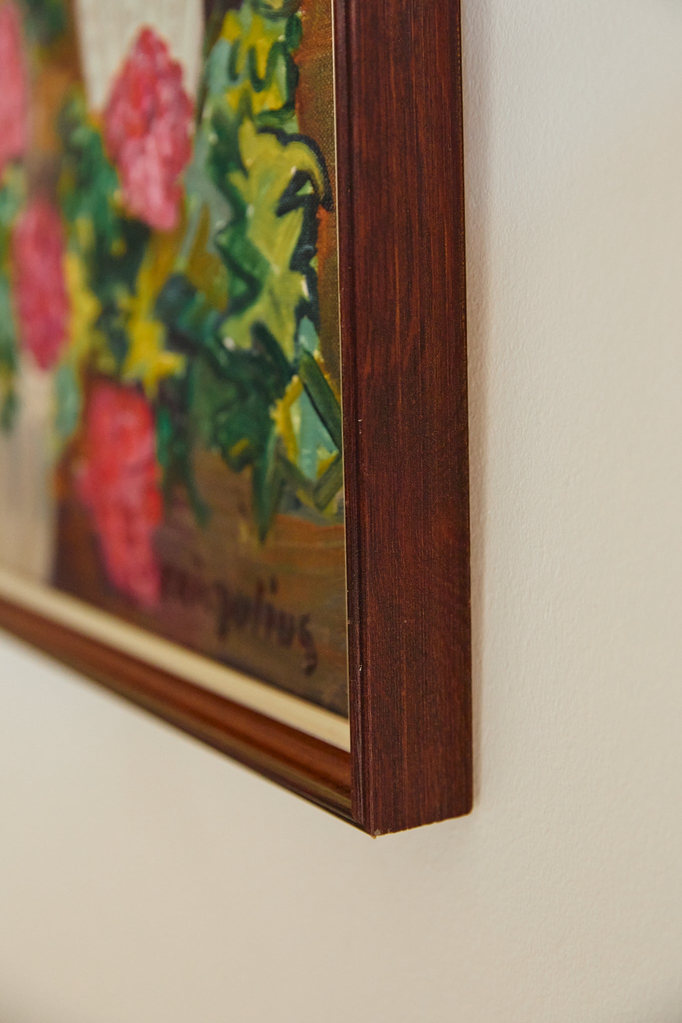 “Geraniums” by Eric Julius (1920 - 1995)