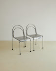 Chrome Stacking Dining Chairs (Sold Individually)