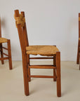 Set of x4 Rush Seat and Back Dining Chairs