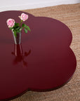 Large Daisy Coffee Table Burgandy