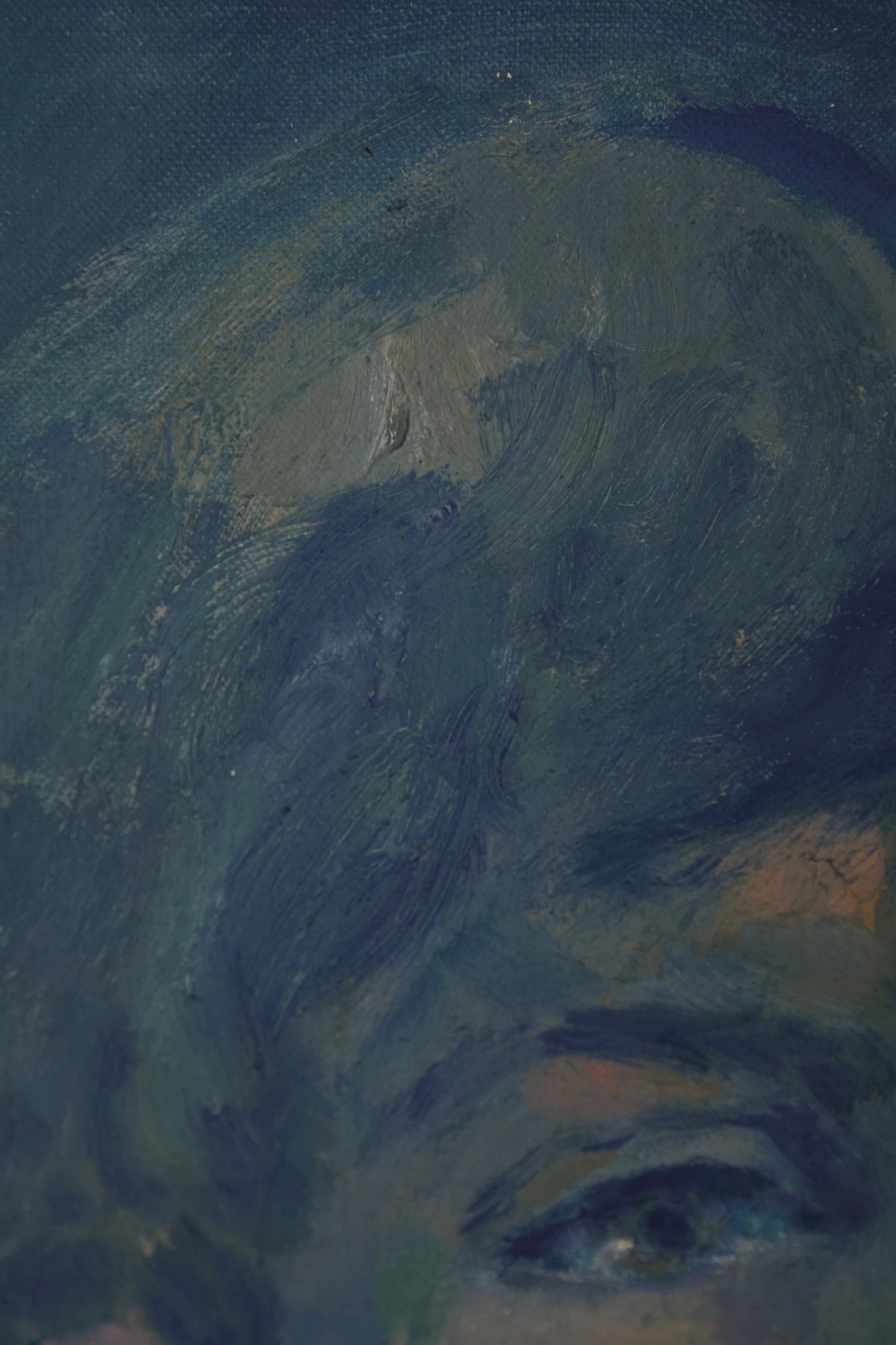 Blue Man Painting
