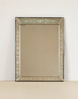 Large Venetian Glass Overmantle Mirror With Etched Frame