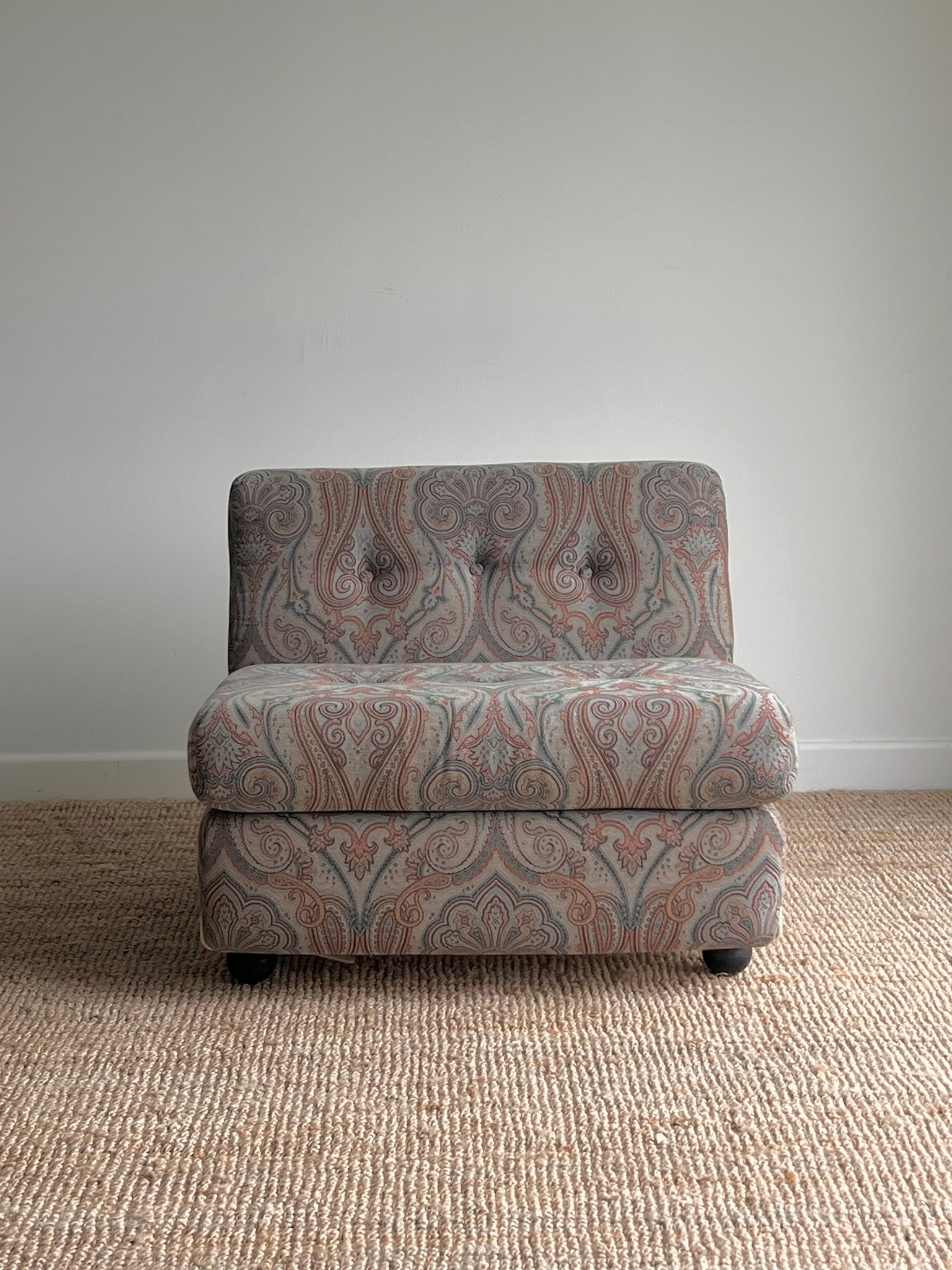 Mario Bellini Amanta Armchairs for C&B Italia With Paisley Fabric