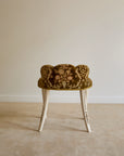 French Vintage Velvet Vanity Stool