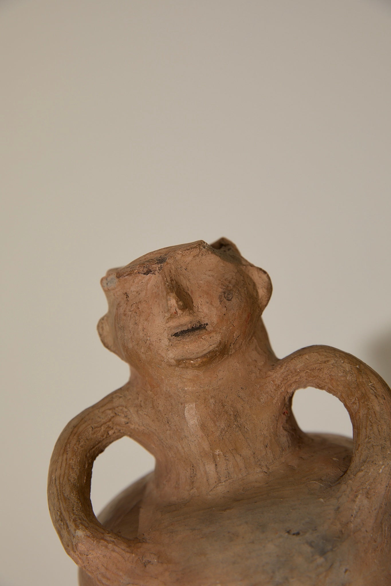 Pre-Columbian Style Anthropomorphic Terracotta Effigy Vessel