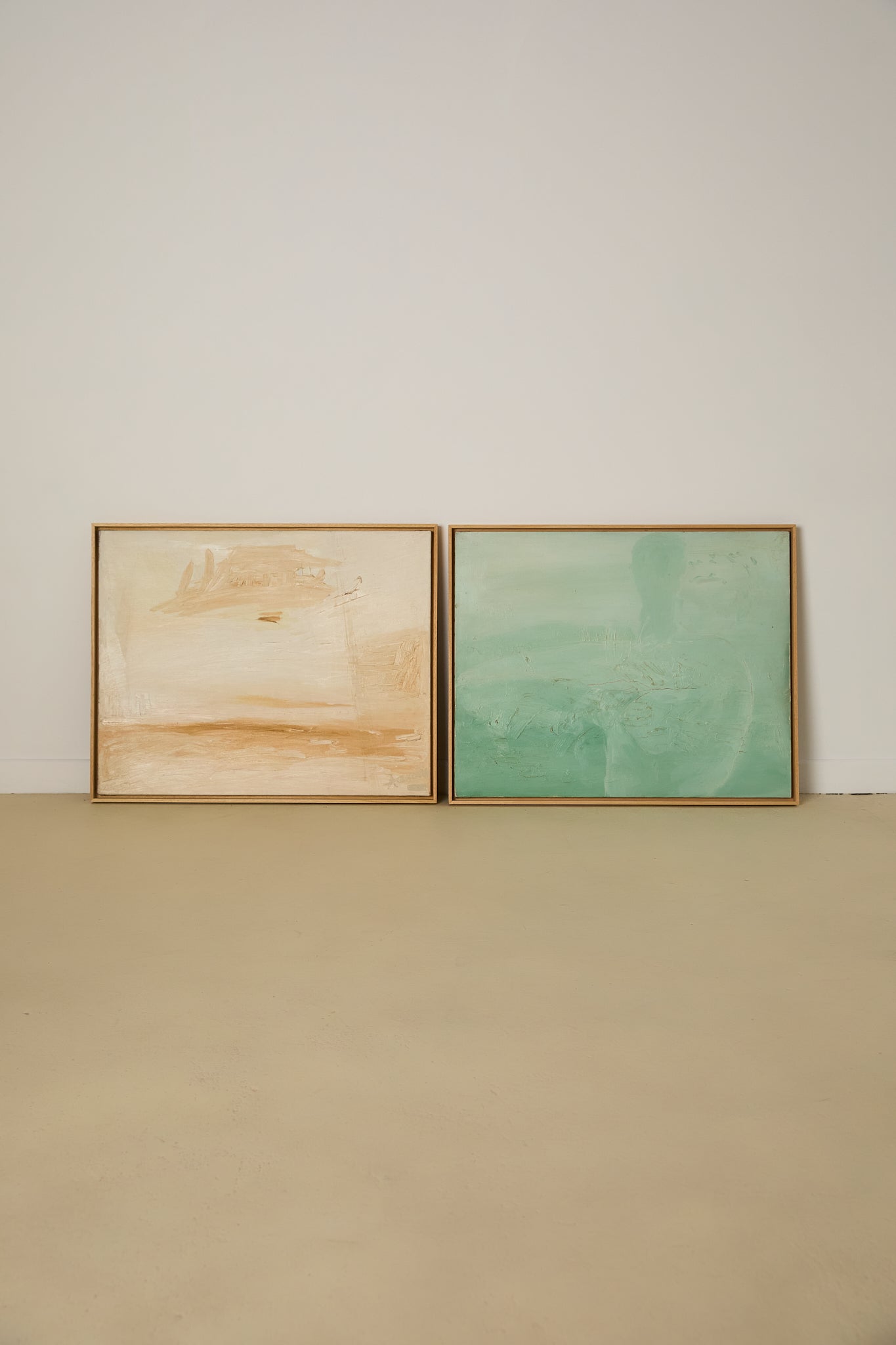 Thick Aqua Oil on Canvas