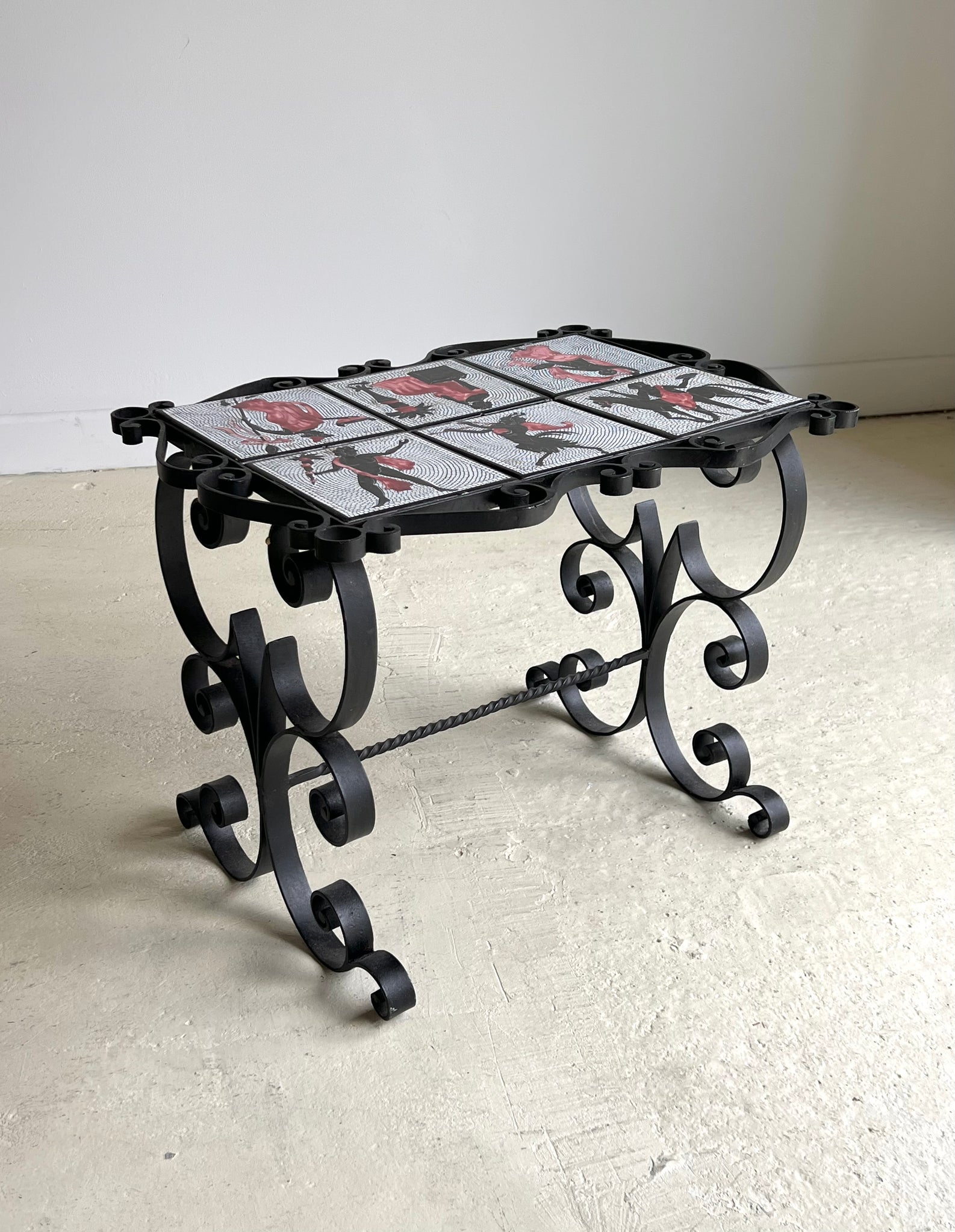 God and Goddess Tiled Side Table