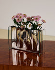 Chrome and Glass Vase