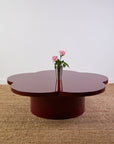 Large Daisy Coffee Table Burgandy