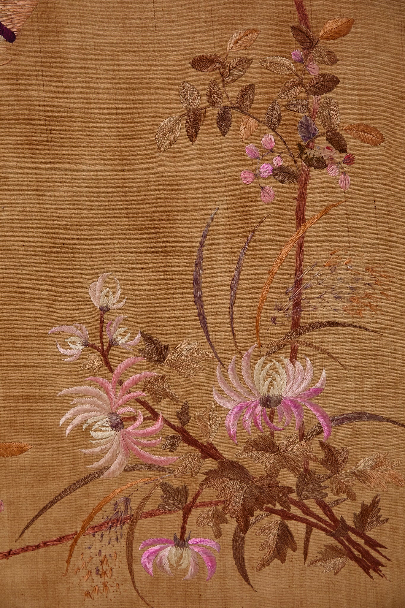 Chinese Embroidered Tapestry With Tiger