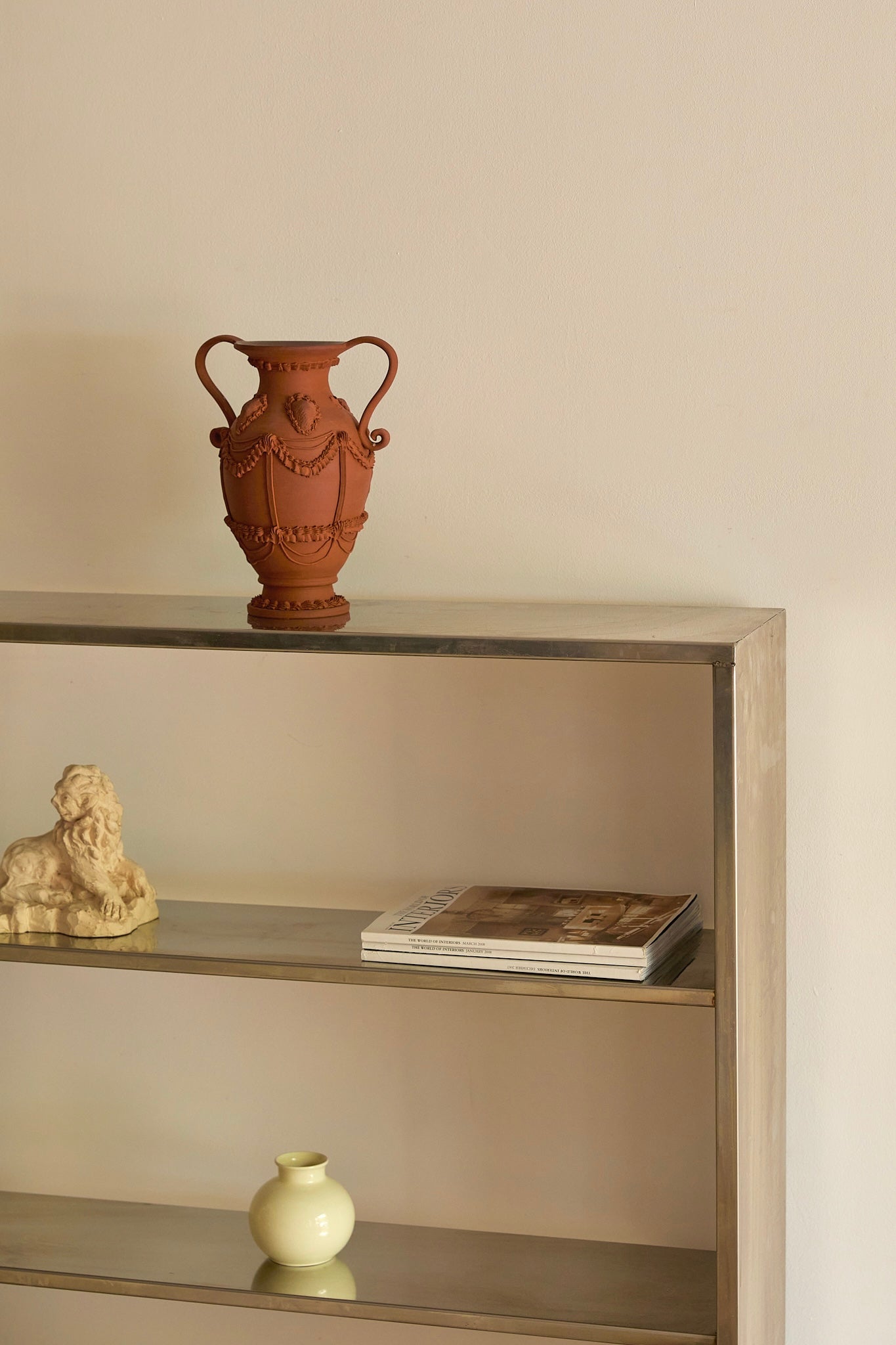Industrial Minimalist Steel Console &amp; Low Bookcase