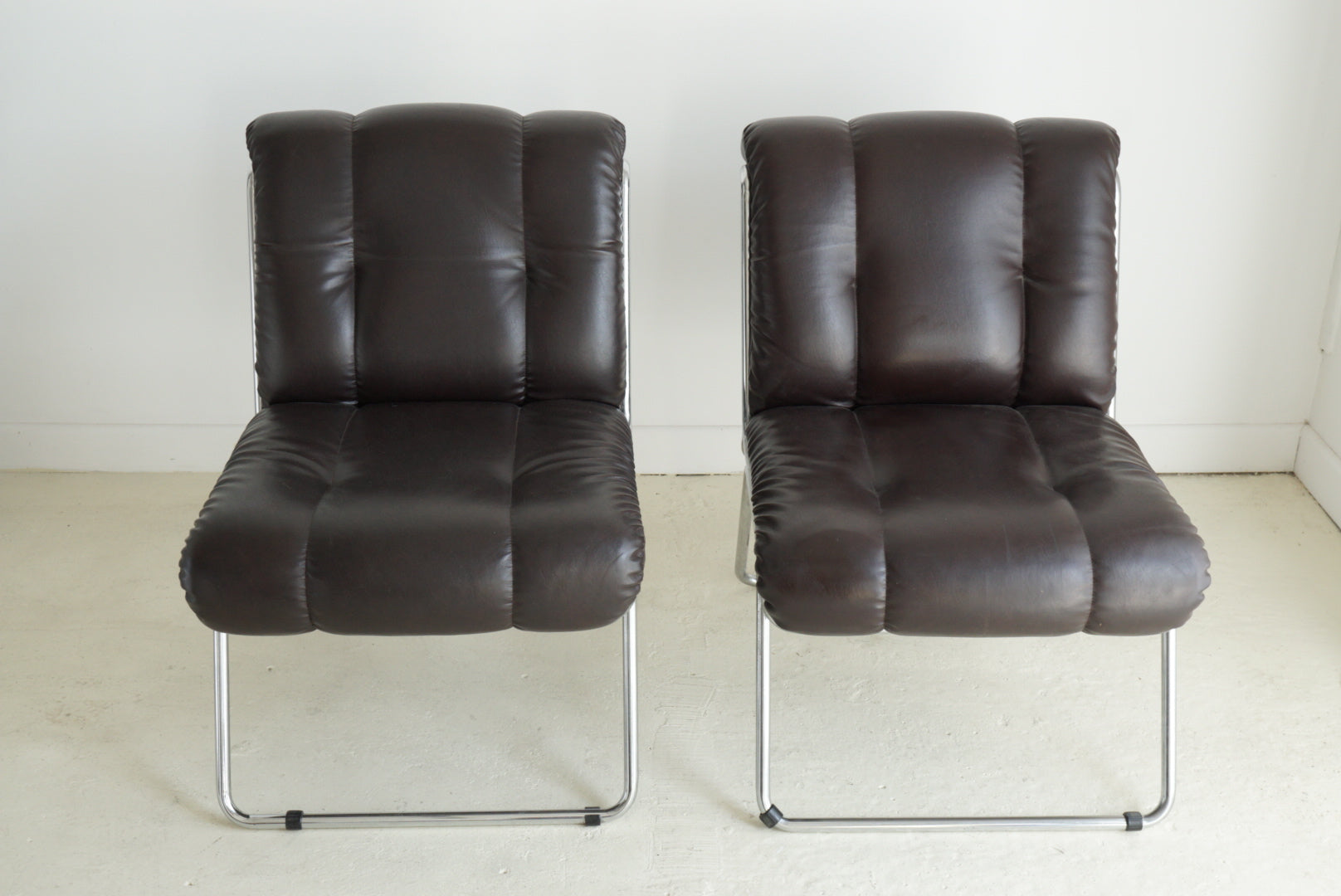 Emmegi Monselarredo Italy Chrome Armchairs