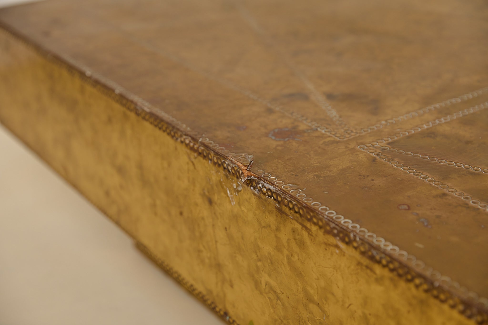 Brass Studded Coffee Table