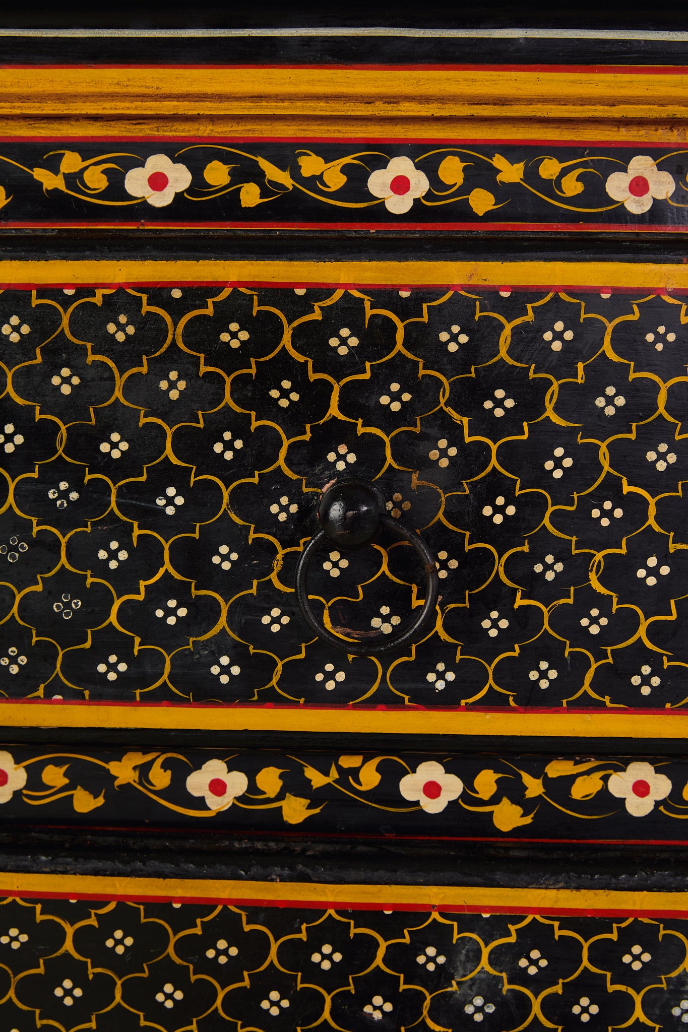 French Folk Hand Painted Chest of Drawers