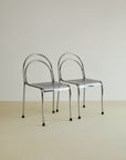 Chrome Stacking Dining Chairs (Sold Individually)