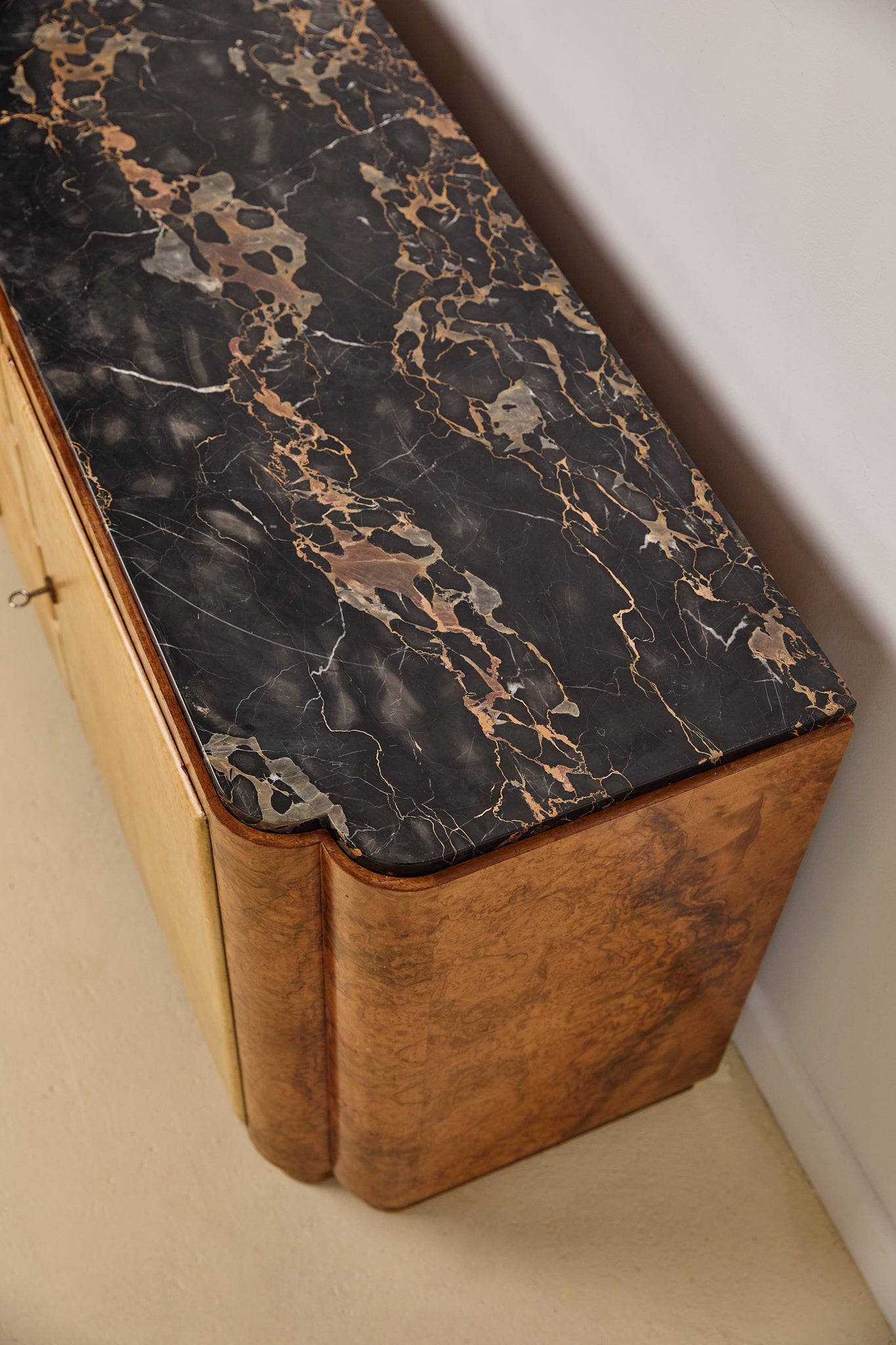 Art Deco Marble Top Sideboard