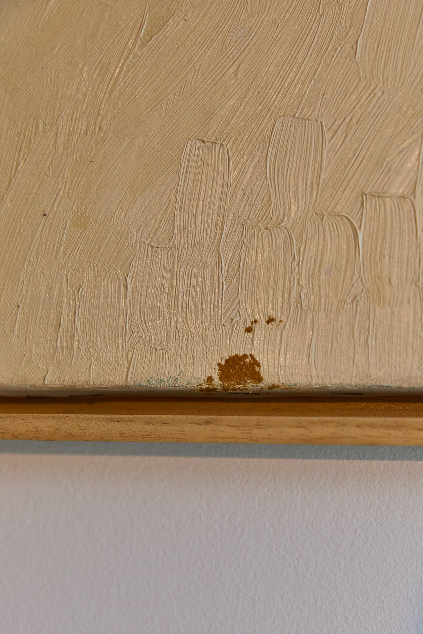 Thick Yellow Oil on Canvas