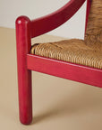 Cassina Carimate Armchair Pair Stained Red