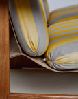 Pair of Italian Lounge Chairs With Stripe Cushions