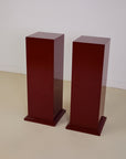 Pair of Red Lacquered Plinths