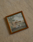 Vintage Japanese Hand-Embroidered Silk Landscape Art – Framed Set of 6