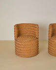 Raffia Woven Tub Chairs