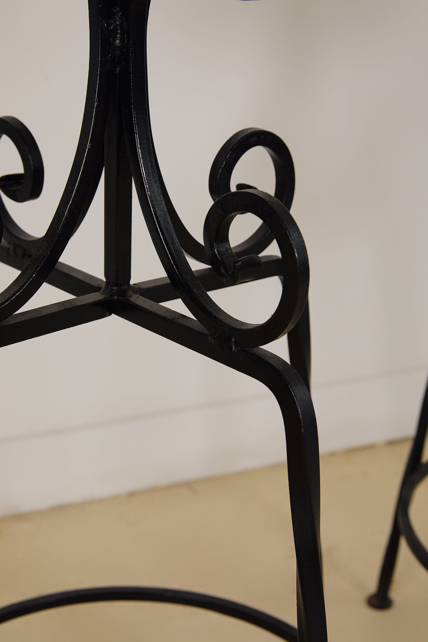 Set of x4 French Art Deco Forged Bar Stools