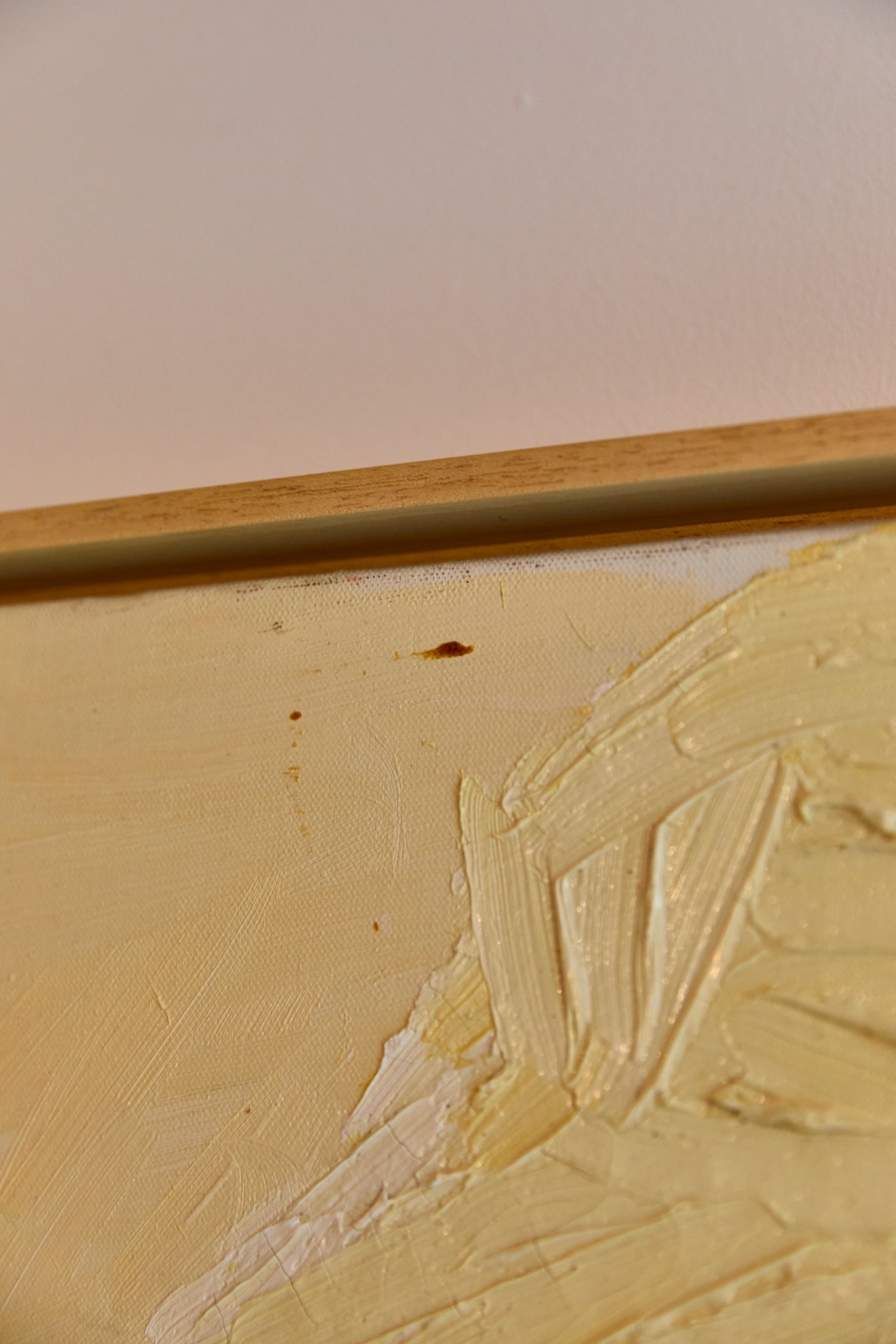 Thick Yellow Oil on Canvas