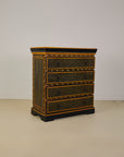 French Folk Hand Painted Chest of Drawers