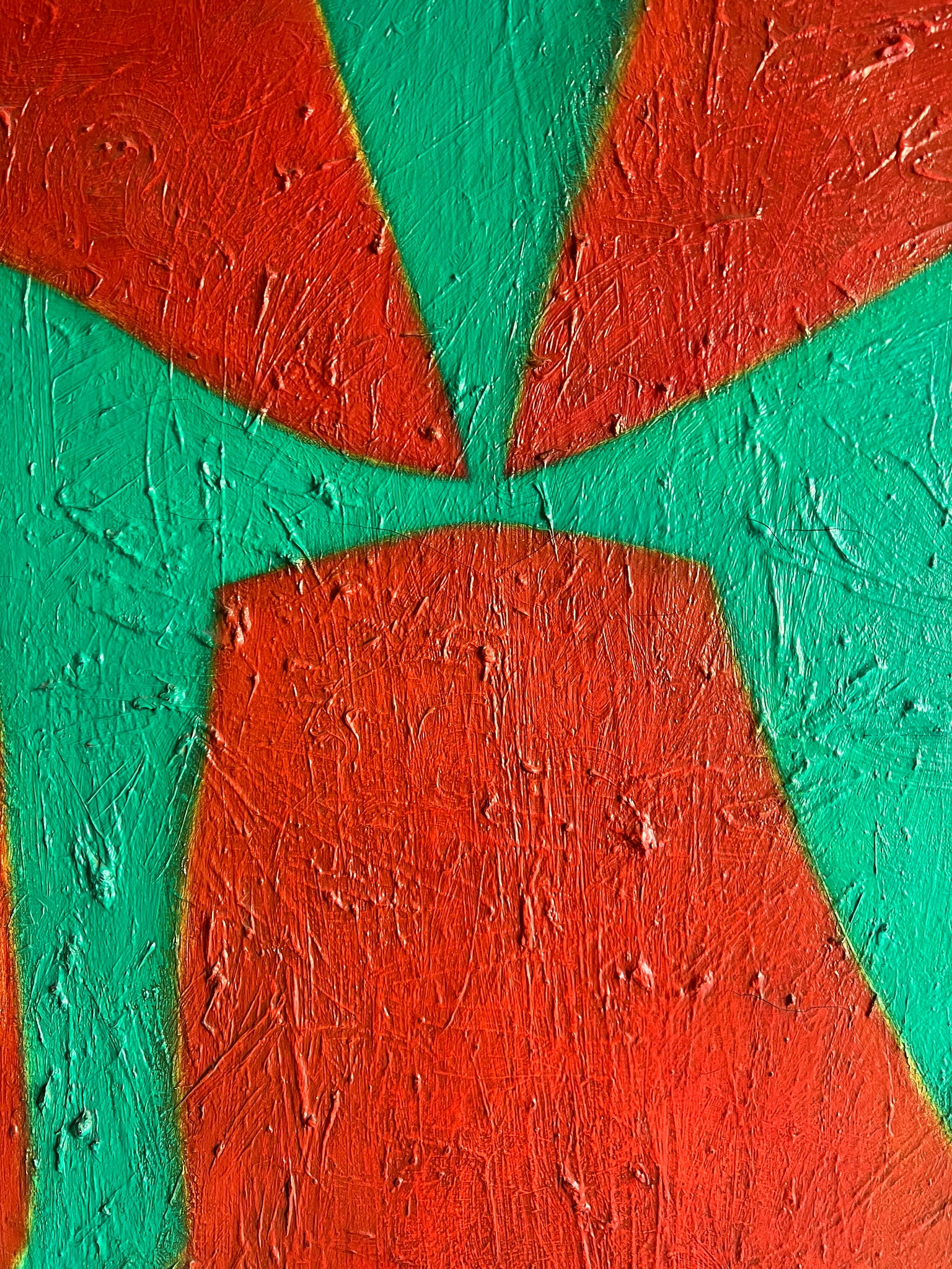 Green Pins Oil on Canvas by Marius Van Dijk 1988