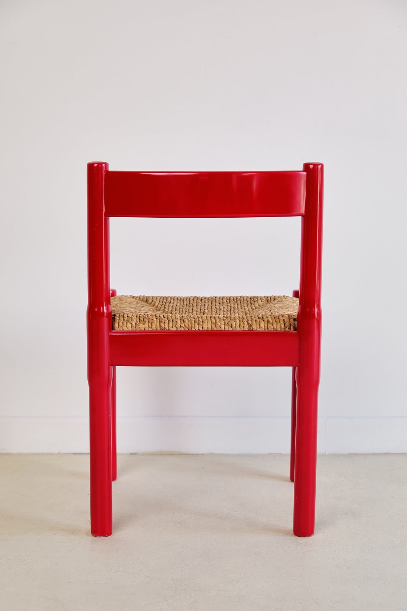 Glossy Red Carimate Chair
