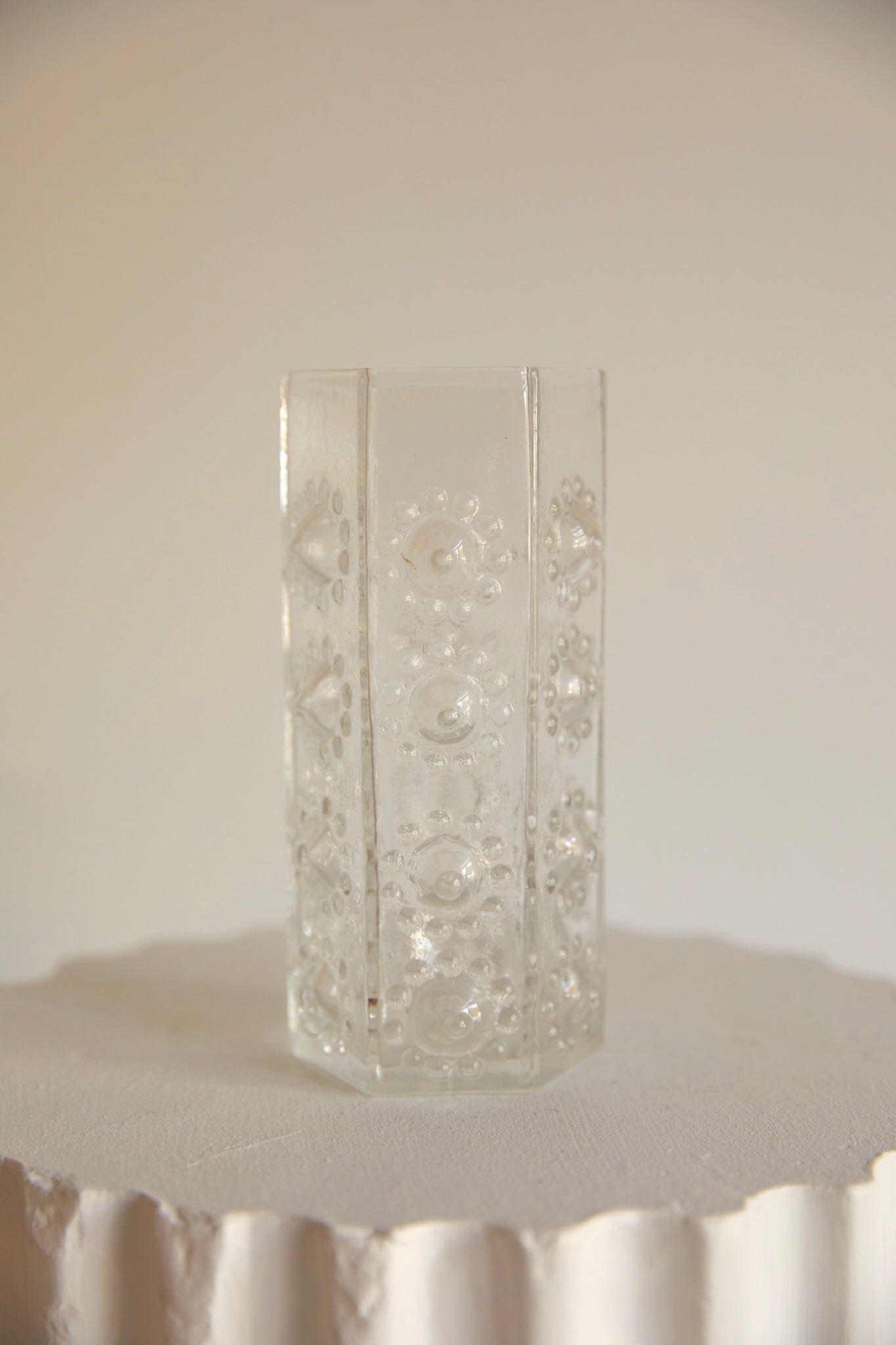 Vintage Dartington Glass "Nipple" Vase by Frank Thrower (FT95)