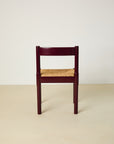 Set of x6 Carimate Dining Chairs Burgundy