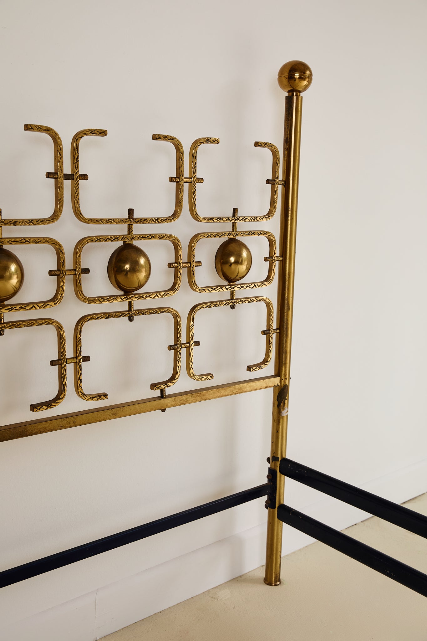 Italian Queen Size Bed in Brass