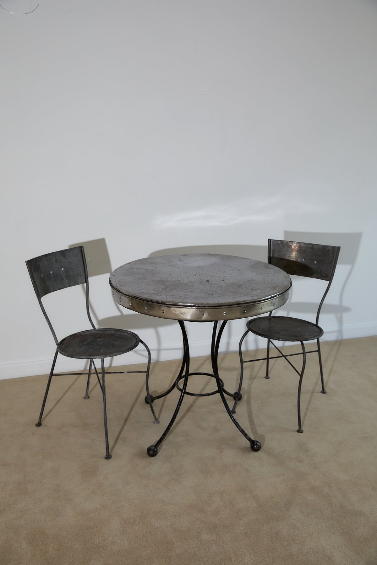 Vintage Metal Bistro Dining Set (Table &amp; 2 Chairs)