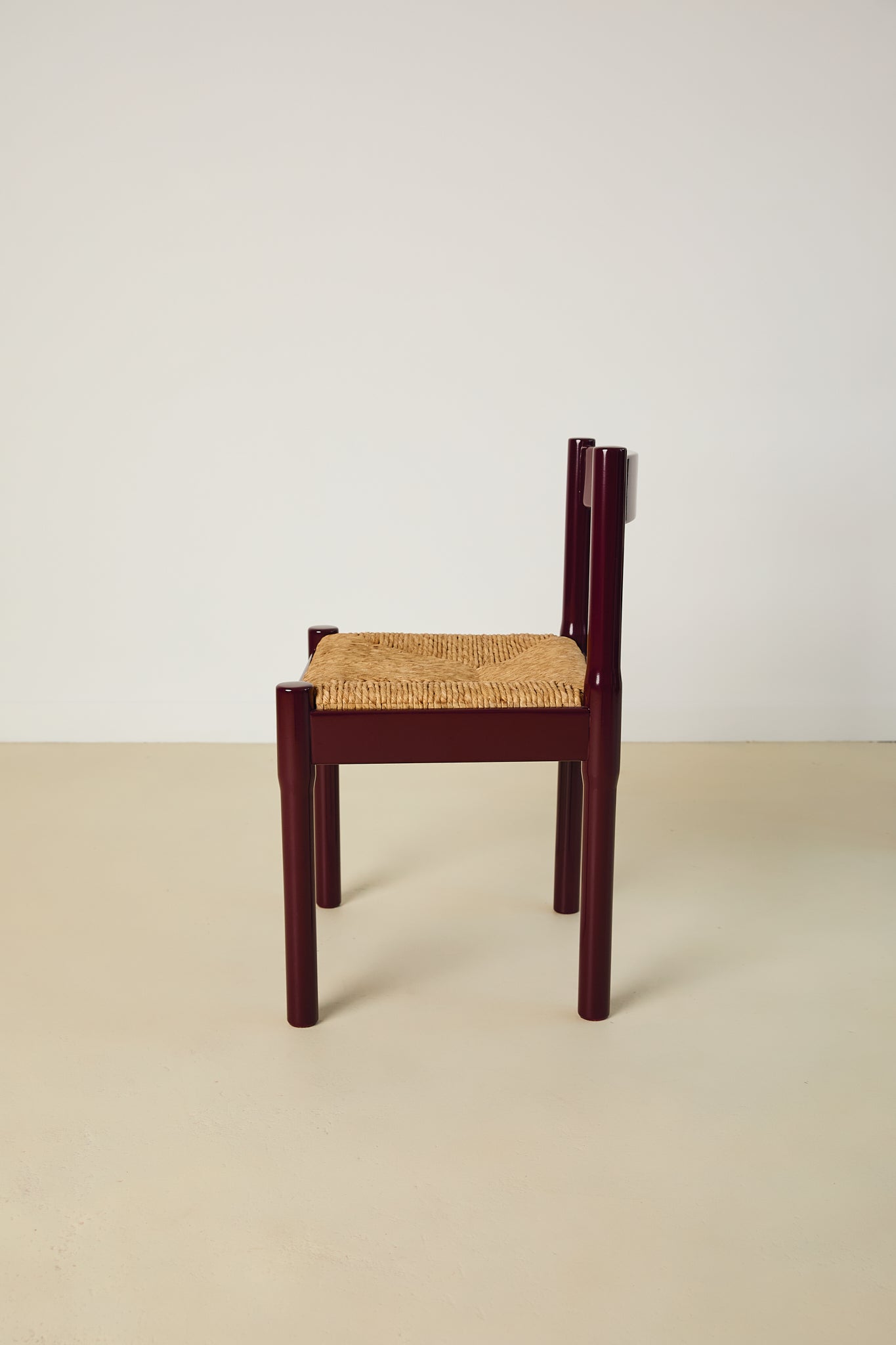 Set of x6 Carimate Dining Chairs Burgundy