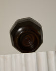 Vintage Japanese Hand Carved Zelkova Wood Pedestal Bowl
