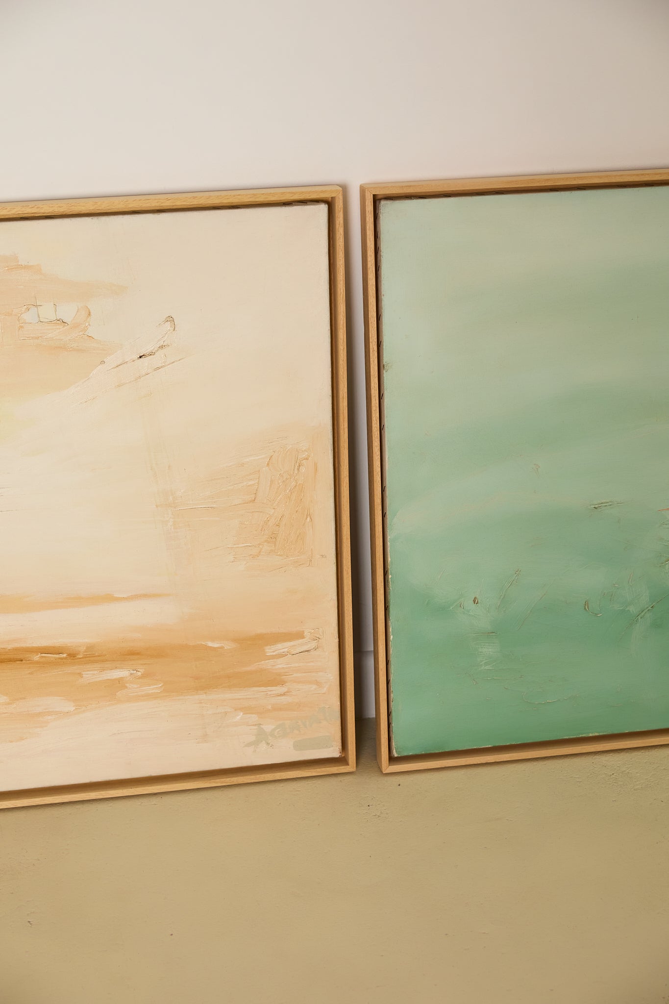 Thick Aqua Oil on Canvas