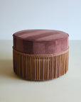 Purple Tassel Pouffe