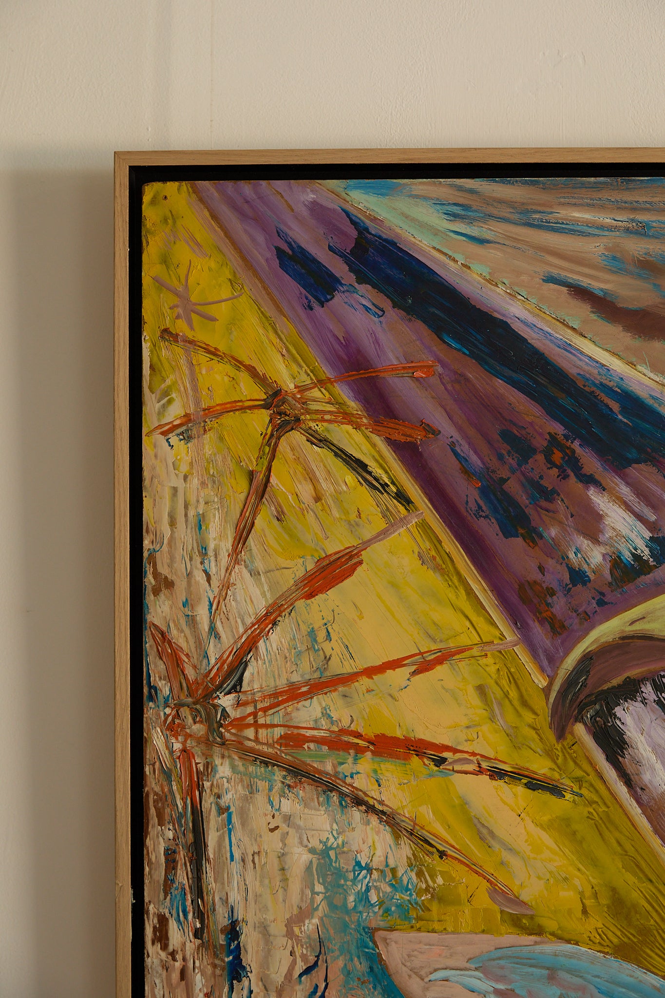 Flamingo Expressionist Oil on Board