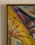 Flamingo Expressionist Oil on Board