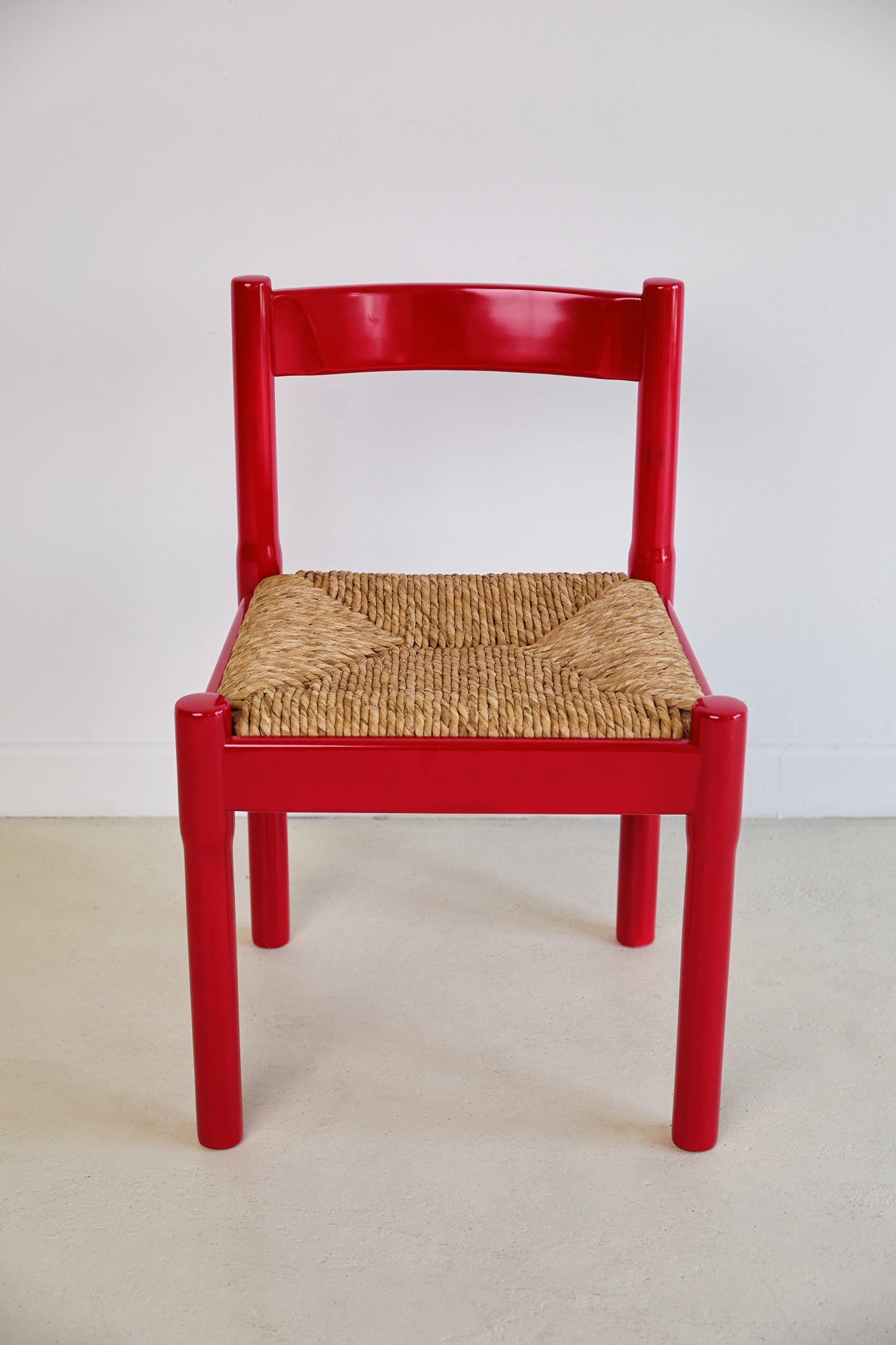 Glossy Red Carimate Chair