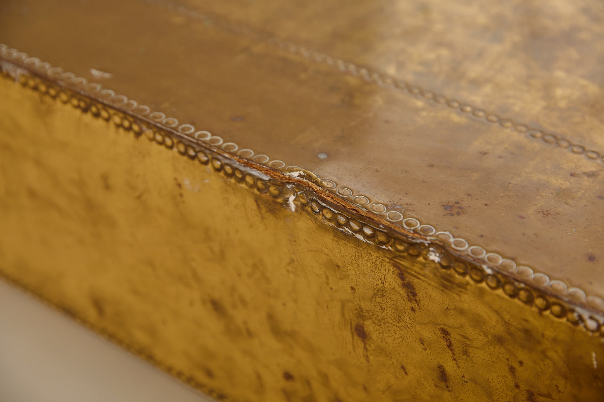 Brass Studded Coffee Table