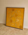 Georges Ferrato (b.1949) Large French Contemporary Abstract Painting Textured Ochre
